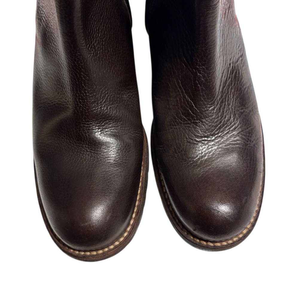 L.L. Bean Leather Chelsea Boots Woman's Size 7 Brown Made in Brazil Side Zipper - Picture 7 of 12